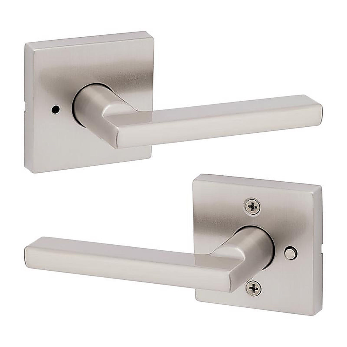 Kwikset 97300-896 Halifax Satin Nickel Privacy Lever Right or Left Handed