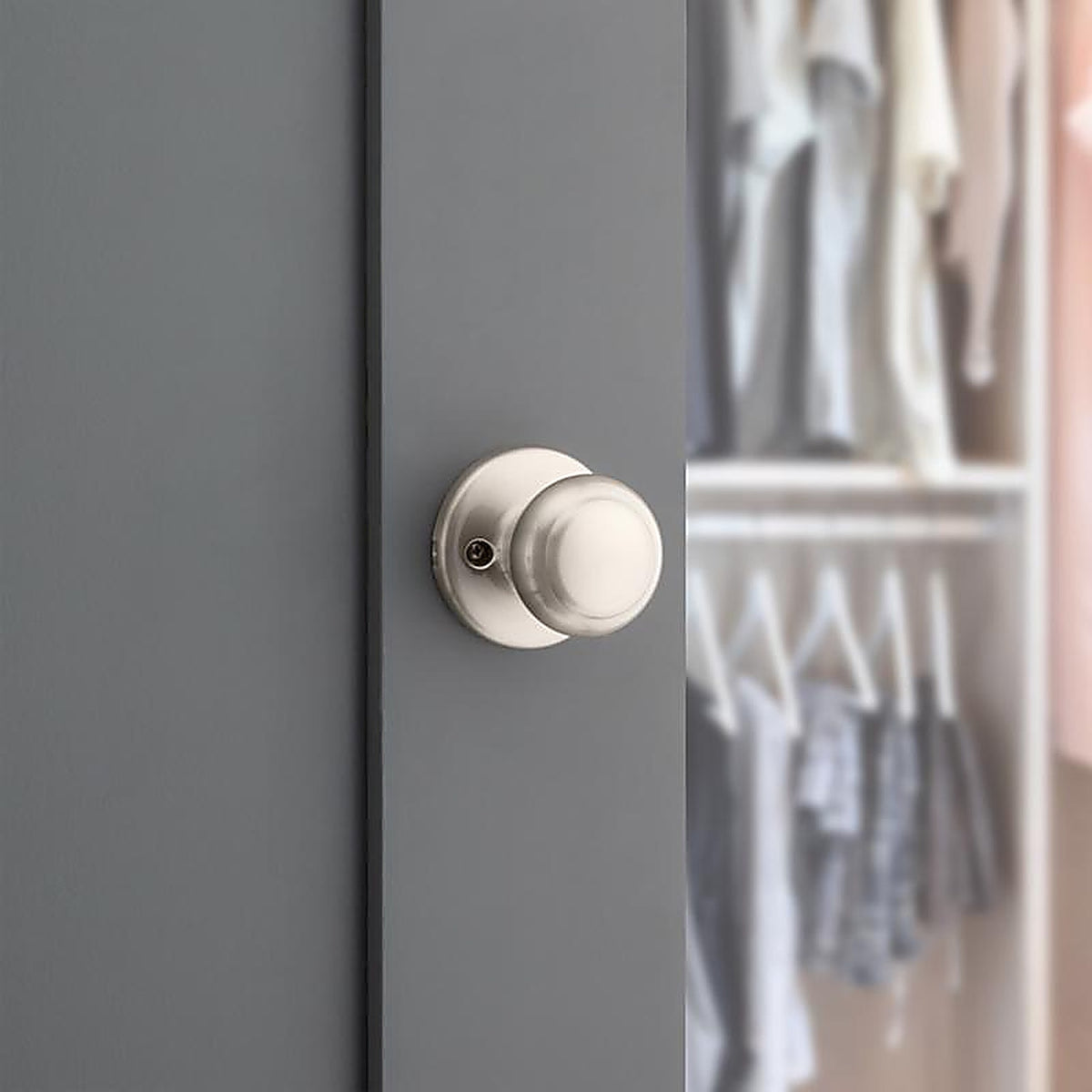 Kwikset - 94880-490 - Cove Satin Nickel Dummy Knob Right or Left Handed