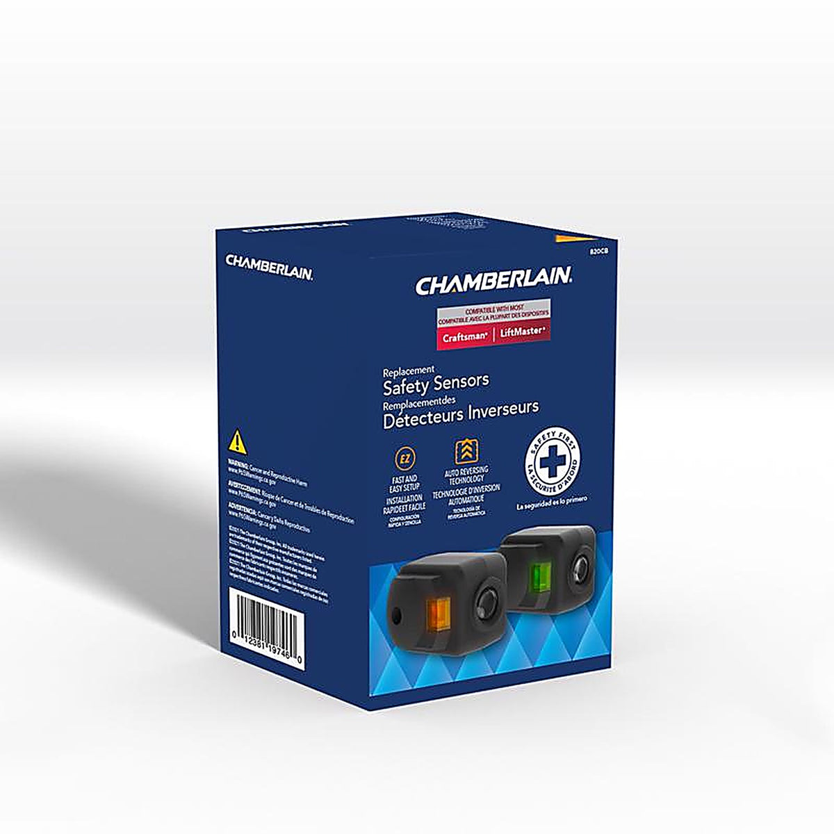 Chamberlain - 820CB - 1.25 In. W X 2.45 In. L Plastic Garage Safety Sensors