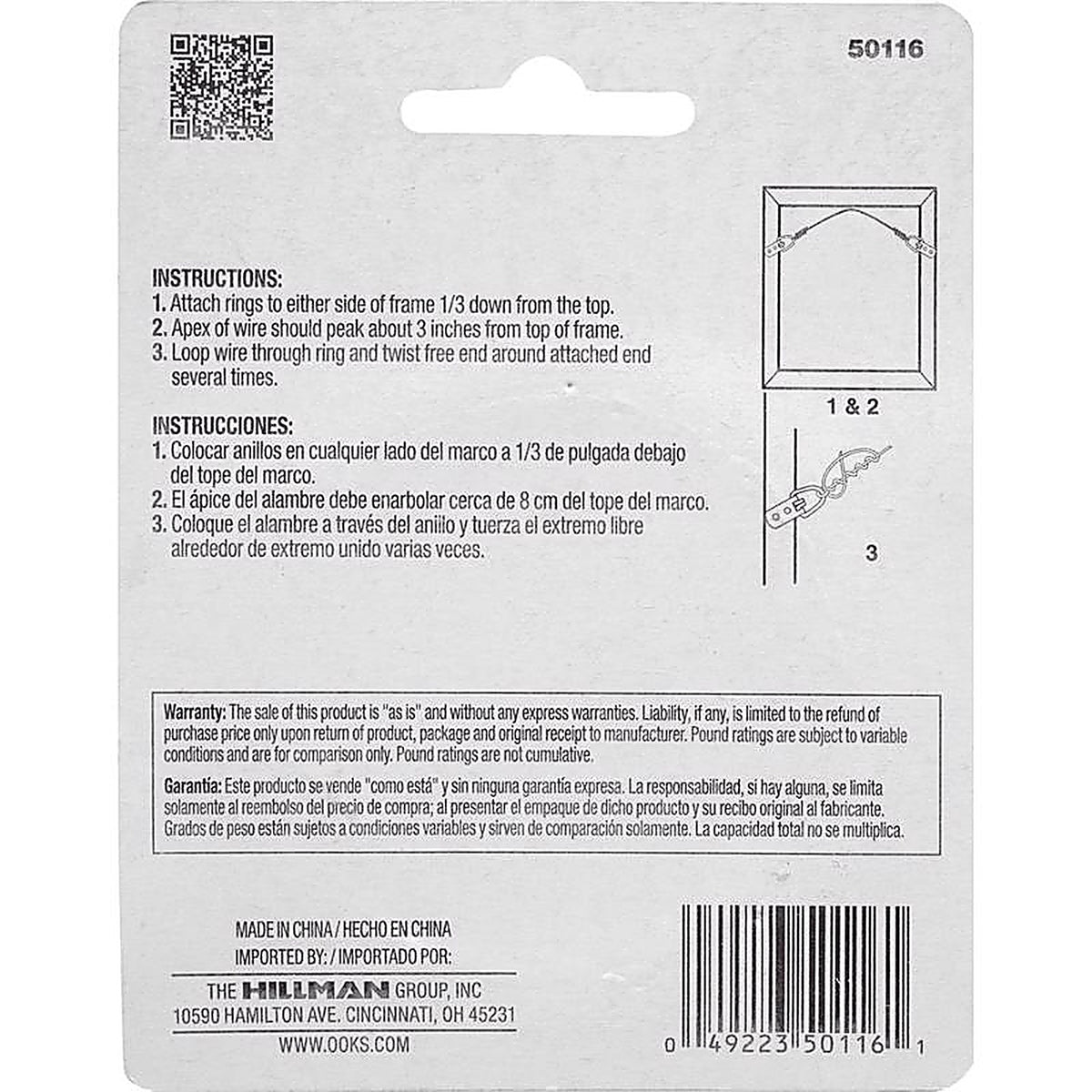 OOK 534624 Silver Picture Wire 100 lb. 1/Pack
