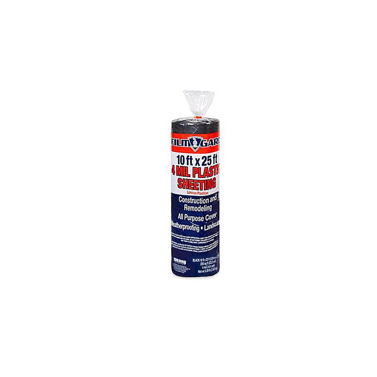 Film-Gard - 626161 - Plastic Sheeting 4 Mil X 10 Ft. W X 25 Ft. L Polyethylene Black 1 Pack