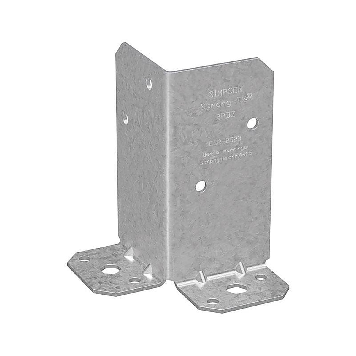 Simpson Strong-Tie RPBZ ZMax Silver Steel Bracket 12 Ga.