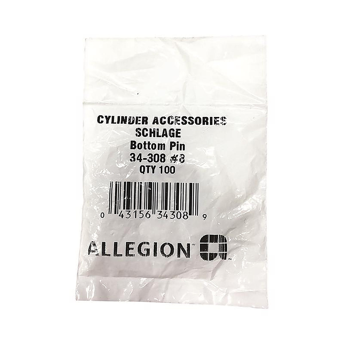 Schlage - 34-308 - F-Series No. 8 Brass Lock Bottom Pins 100 Pack
