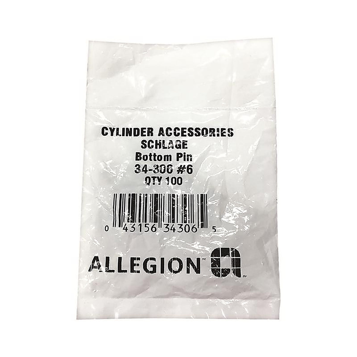 Schlage - 34-306 - F-Series No. 6 Metal Lock Bottom Pins 100 Pack