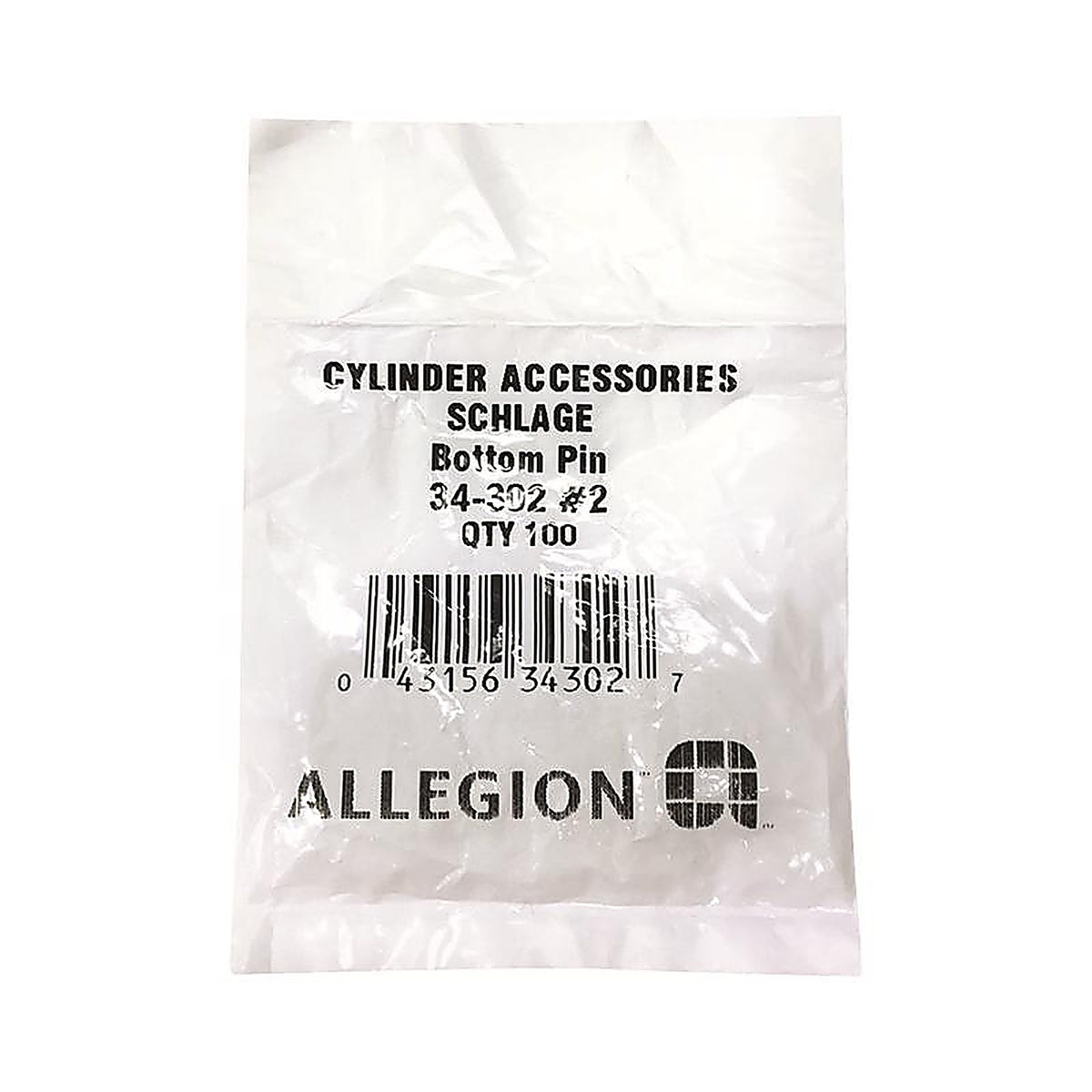 Schlage - 34-302 - F-Series No. 2 Metal Lock Bottom Pins 100 Pack