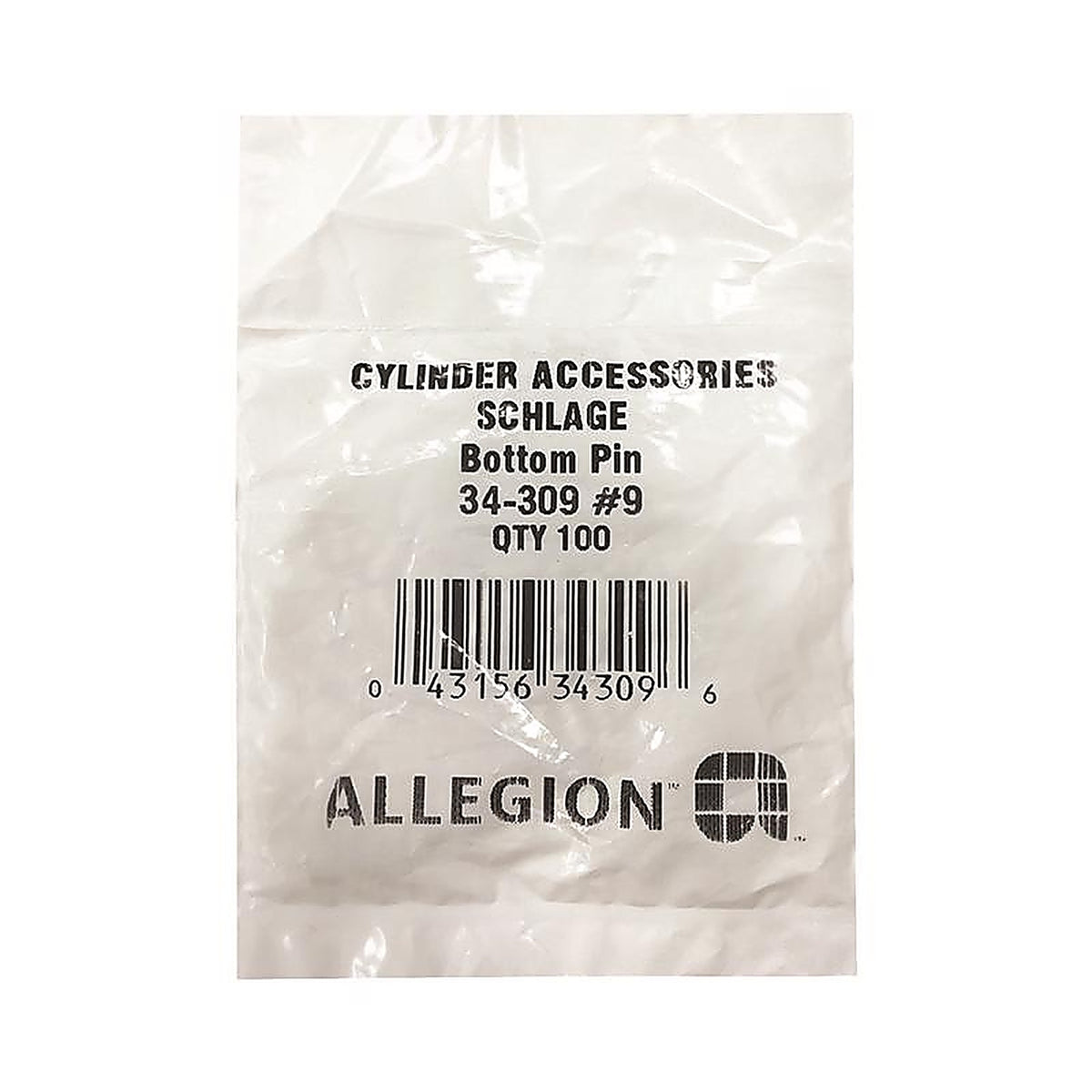 Schlage - 34-309 - F-Series No. 9 Brass Lock Bottom Pins 100 Pack