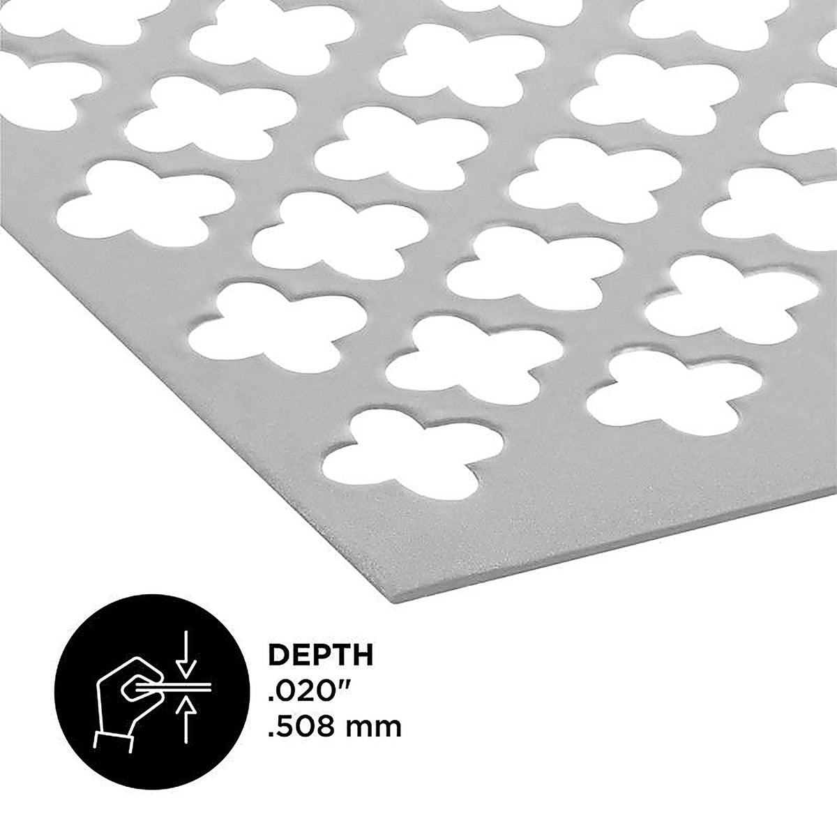 M-D 57166 0.025 in. x 3 ft. W x 3 ft. L Aluminum Cloverleaf Sheet Metal