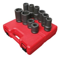 Sunex 5690A 10/pc 1in. Drive SAE & Metric Heavy Duty Wheel Impact Socket Set