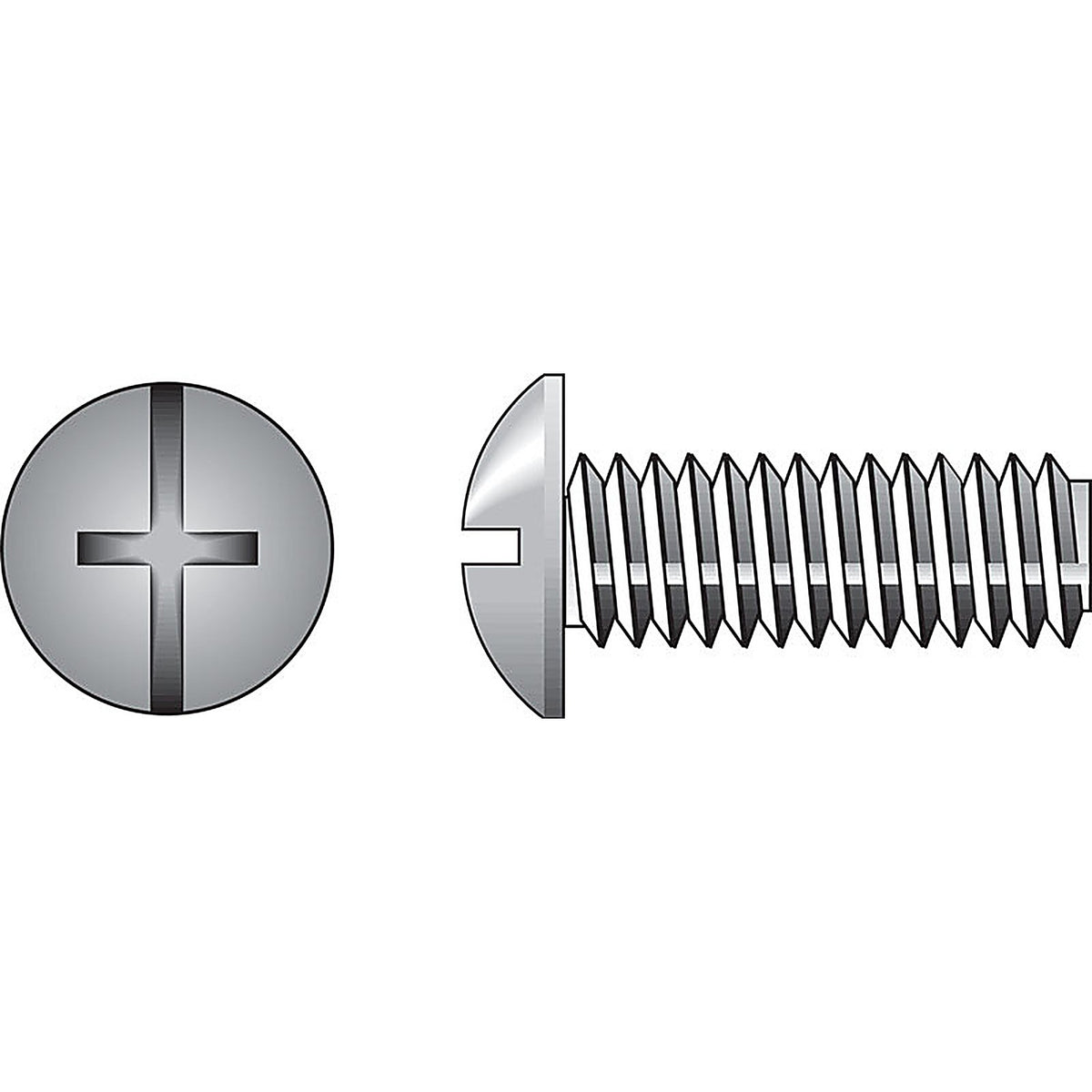 Hillman 111865 No. 1/4-20 x 1 in. L Combination Truss Head Zinc-Plated Steel Machine Screws 100/Pack
