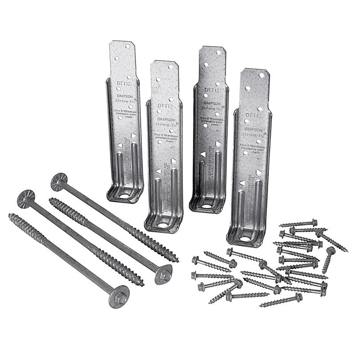 Simpson Strong-Tie DTT1Z-KT ZMax Silver Steel Deck Tension Tie Kit 14 speed