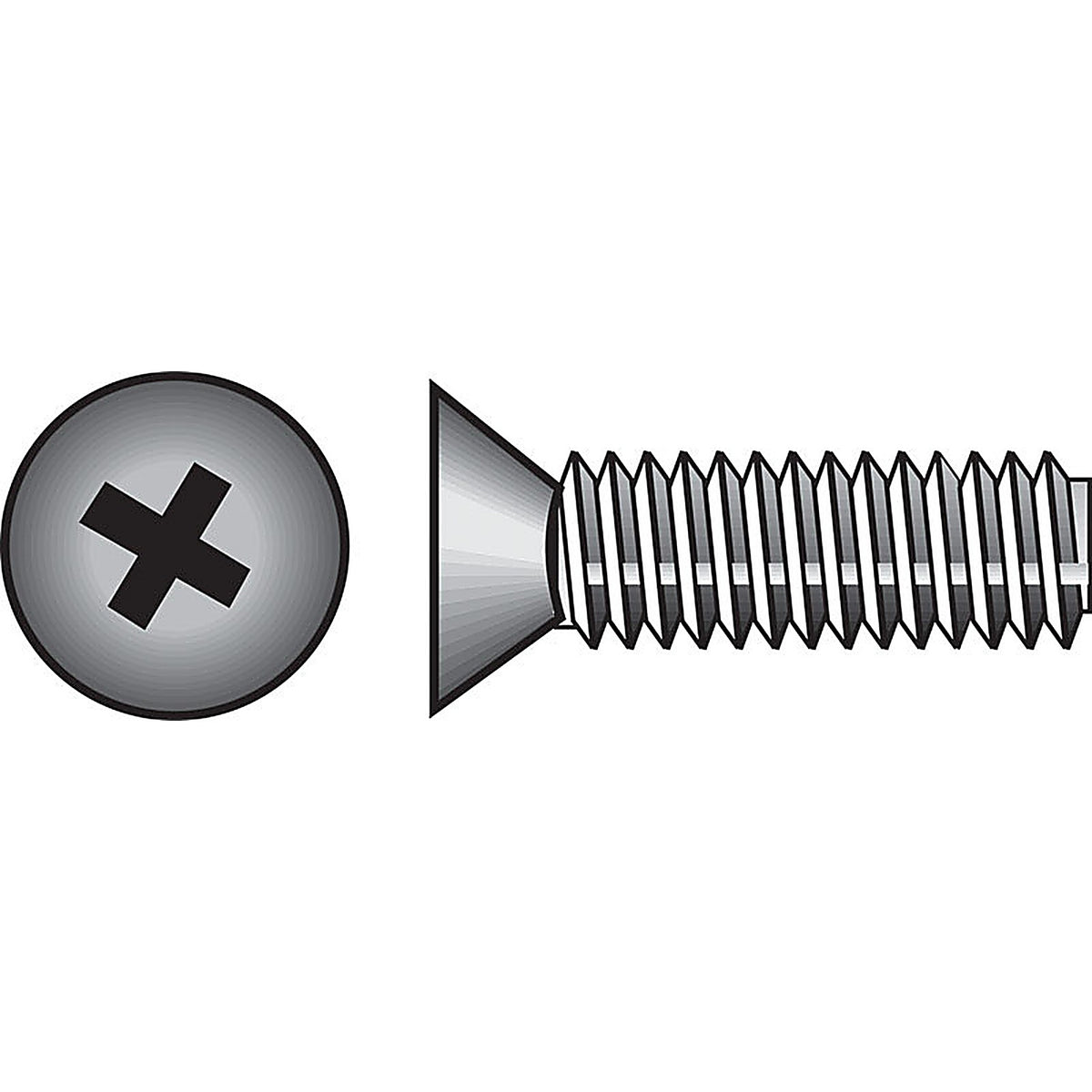 Hillman - 0825598 - No. 1/4-20 Ga. X 2 In. L Phillips Flat Head Stainless Steel Machine Screws 100 Pack