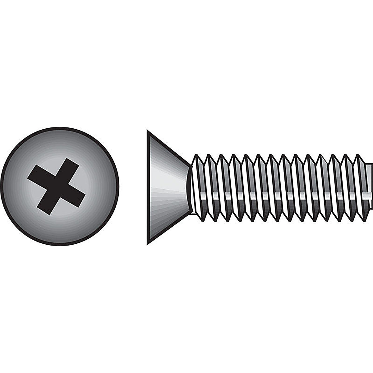 Hillman - 0825600 - No. 1/4-20 Ga. X 2-1/2 In. L Phillips Flat Head Stainless Steel Machine Screws 50 Pack