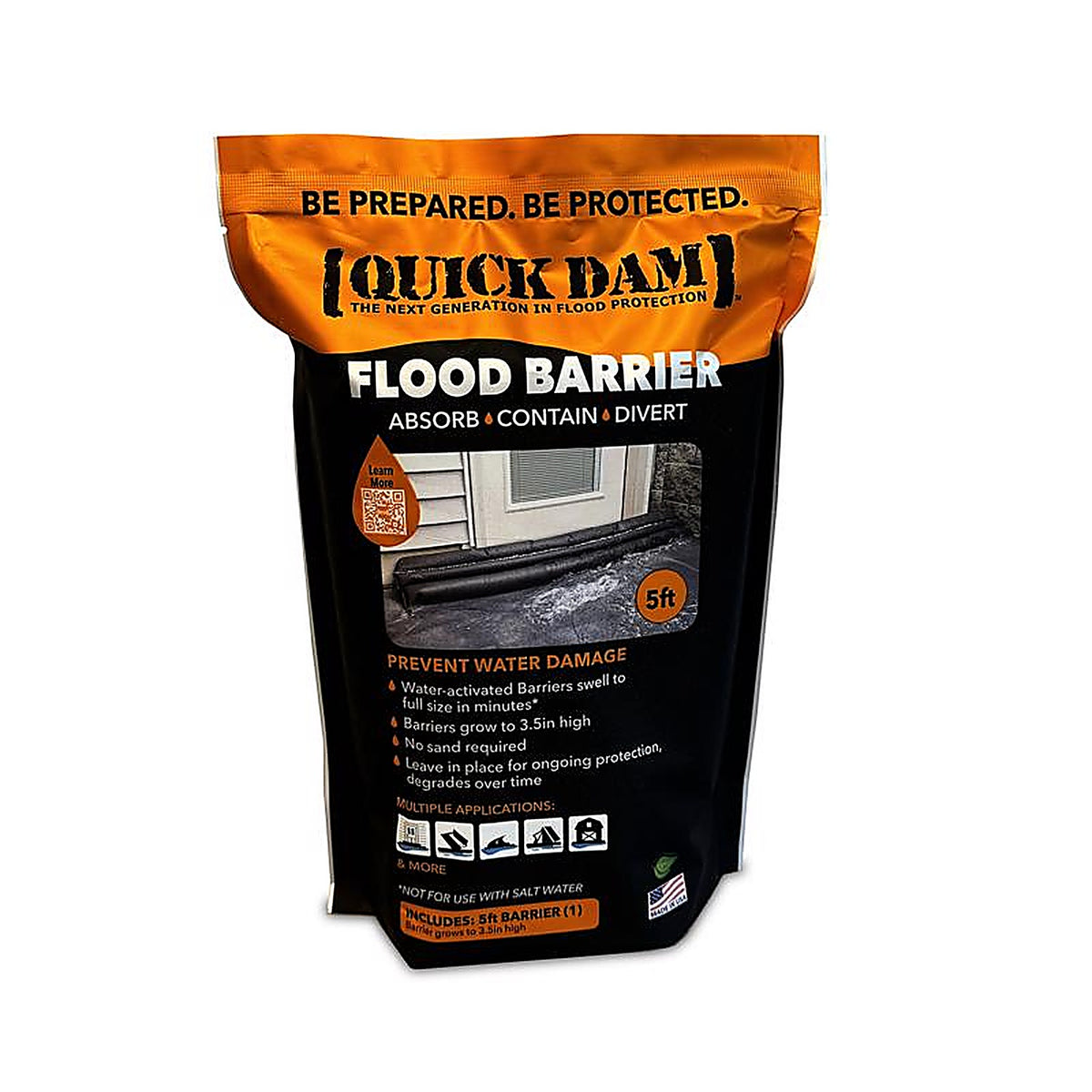 Quick Dam - QD65-1 - Flood Barrier 3.5 In. H X 6.5 In. W X 60 In. L Flood Barrier 1 Pack