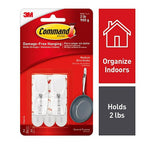 3M 17065-ES Medium Plastic Wire Toggle Hooks 2-1/6 in. L 2/Pack