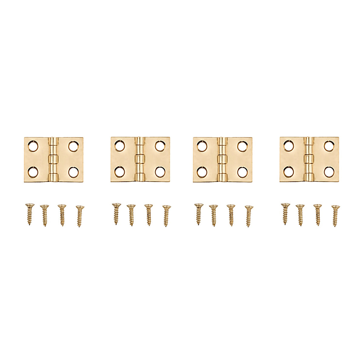 National Hardware N211-326 3/4 in. L Solid Brass Broad Hinge 4 pk