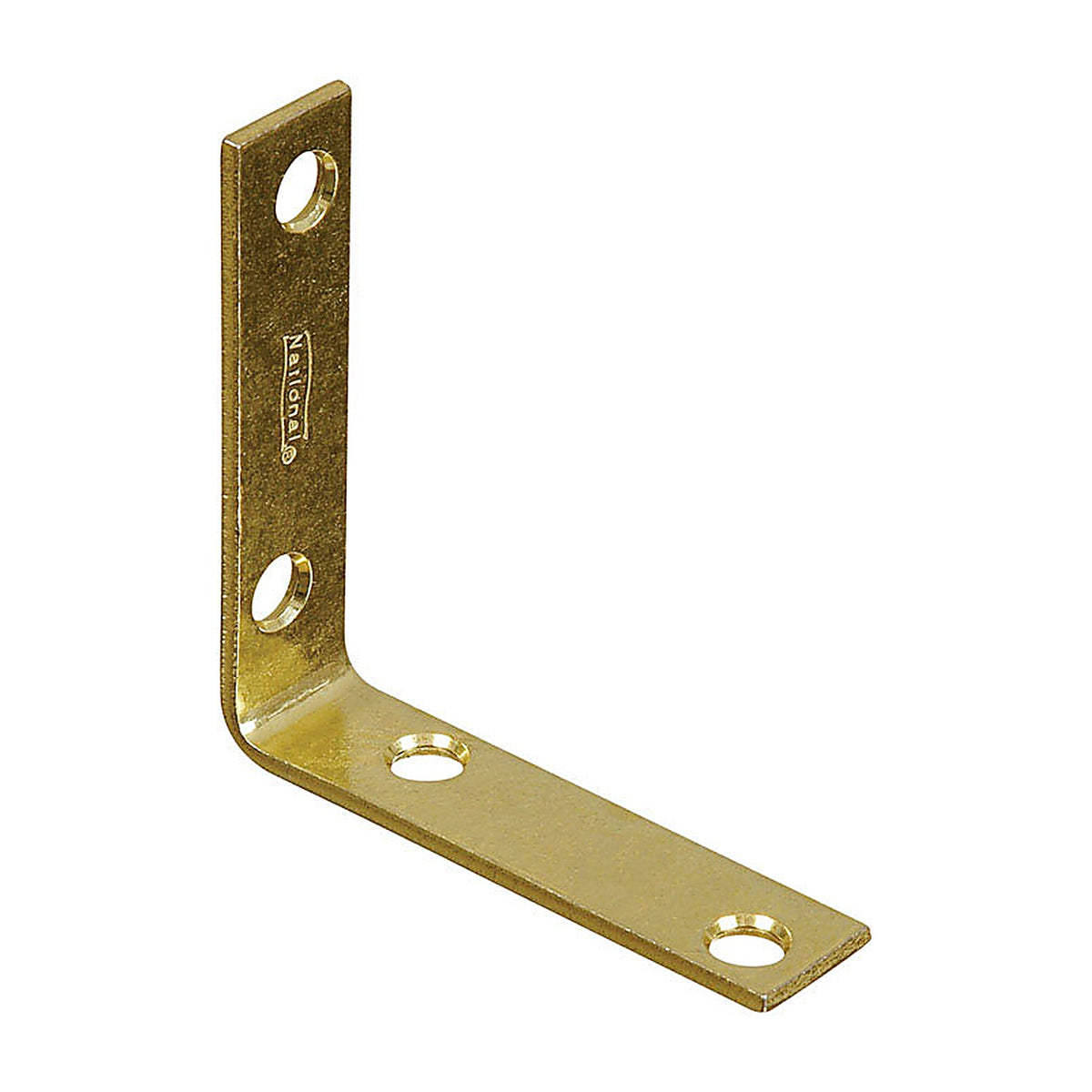 National Hardware N190-843 2.5 in. H x 0.63 in. W x 0.08 in. D Brass-Plated Steel Inside Corner Brace