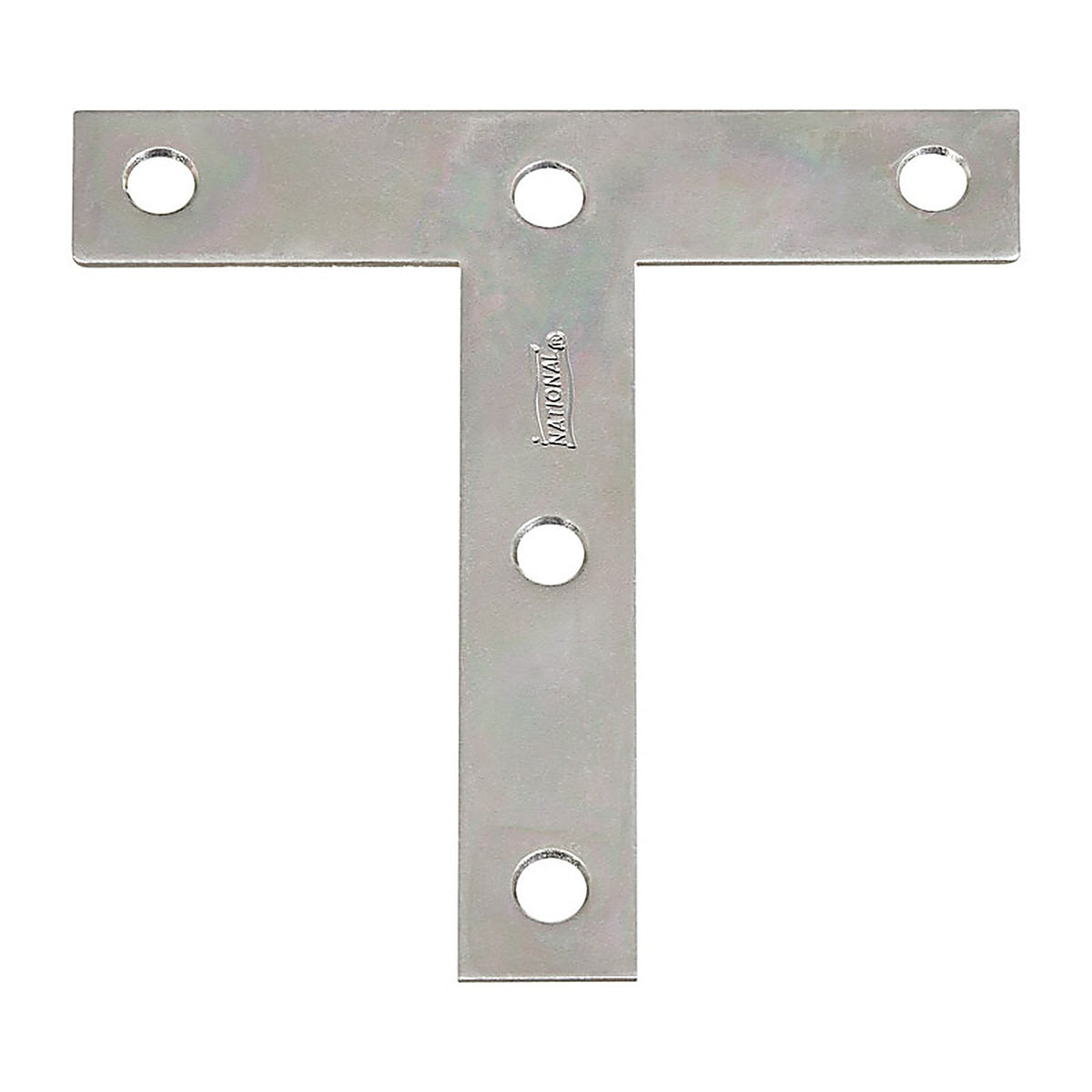 National Hardware N113-753 4 in. H x 4 in. W x 0.07 in. D Zinc-Plated Steel Tee Plate