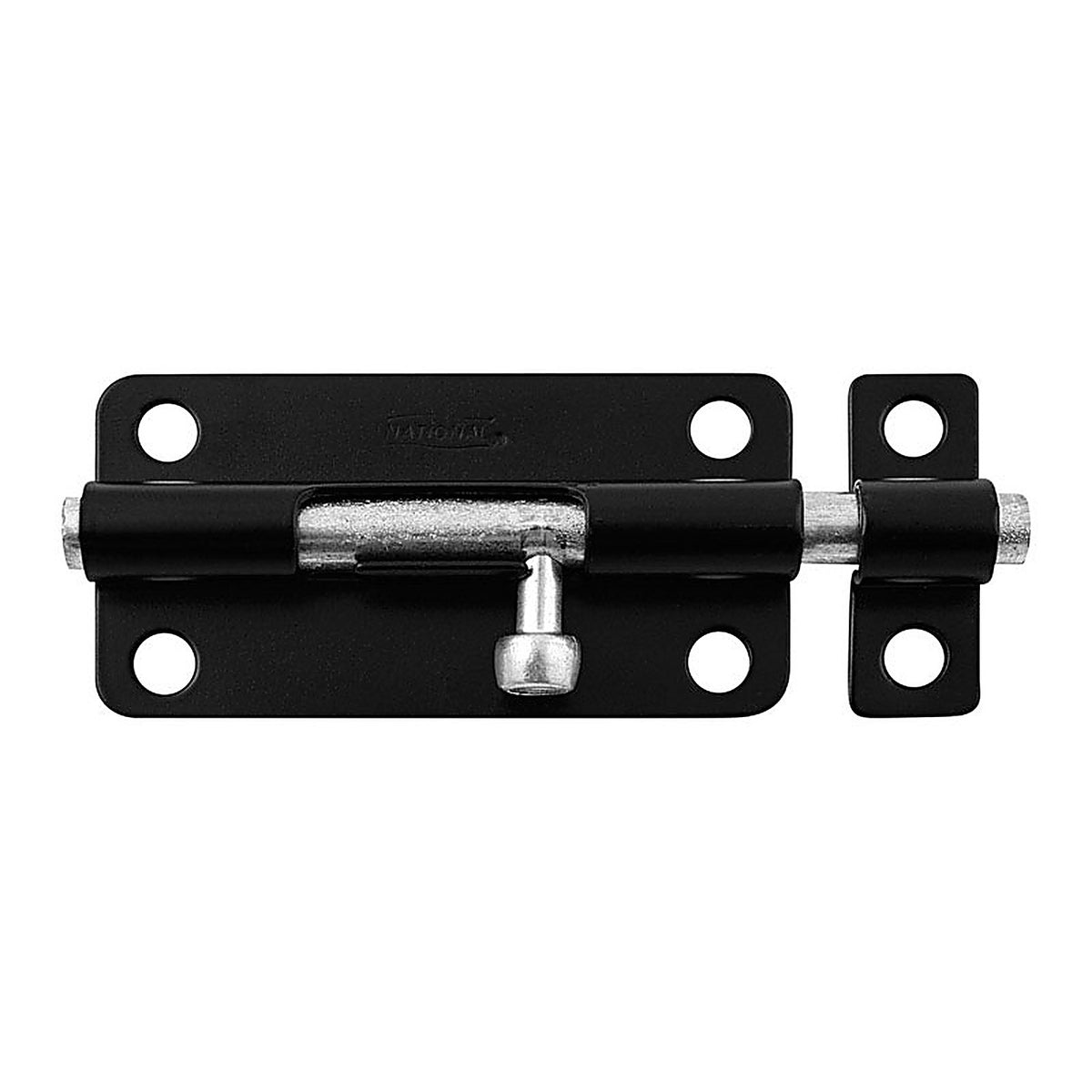 National Hardware N151-621 4 in. L Black Steel Barrel Bolt 1/Pack