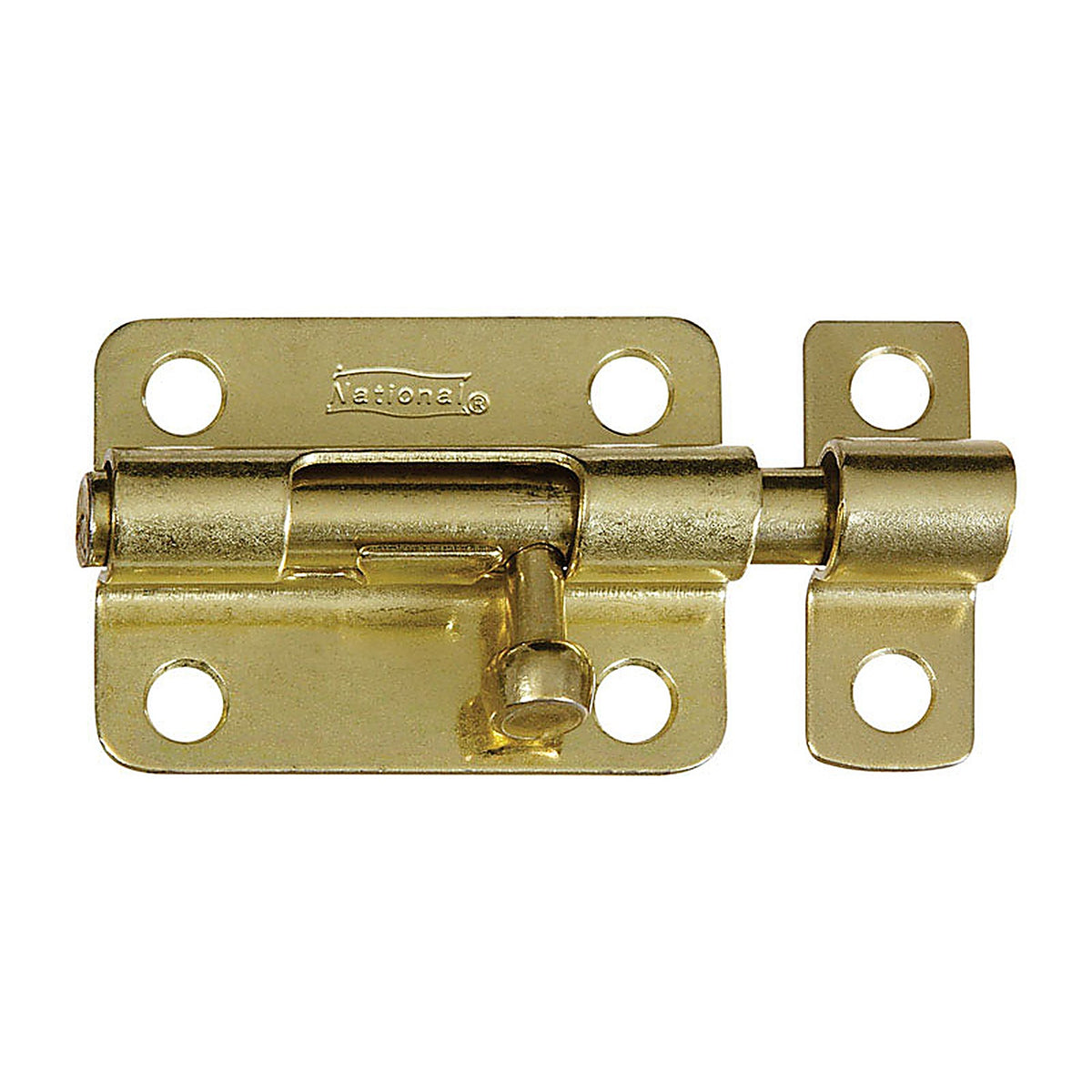 National Hardware N151-589 3 in. L Brass-Plated Steel Barrel Bolt 1/Pack