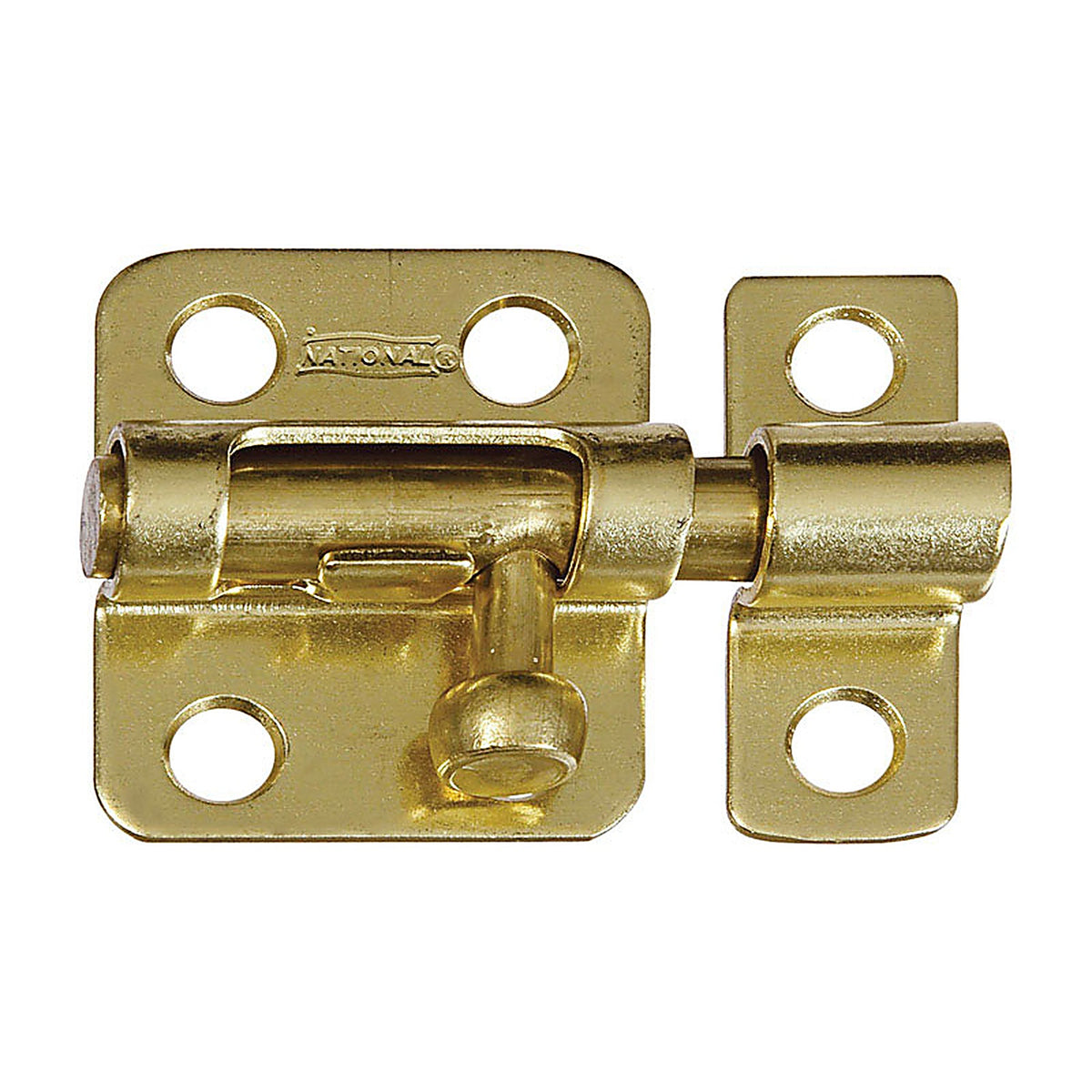 National Hardware - N213-405 - 2 In. L Brass-Plated Solid Brass Barrel Bolt 1 Pack