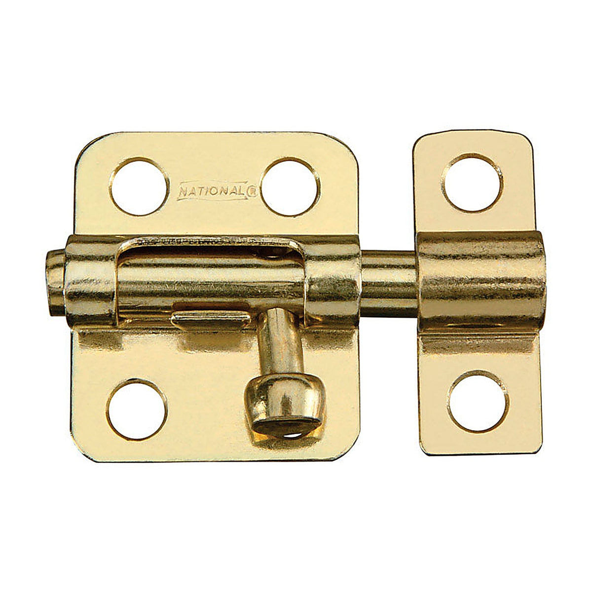 National Hardware N151-266 Brass-Plated Brown Steel Window Bolt 2 in. L 1/Pack