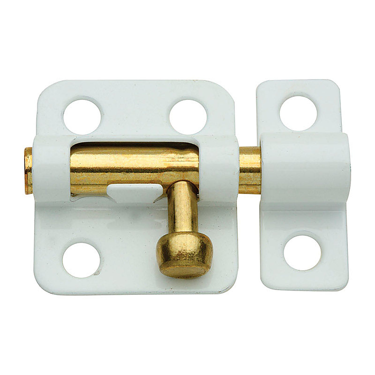 National Hardware N248-492 Brass-Plated White Steel Window Bolt 2 in. L 1/Pack