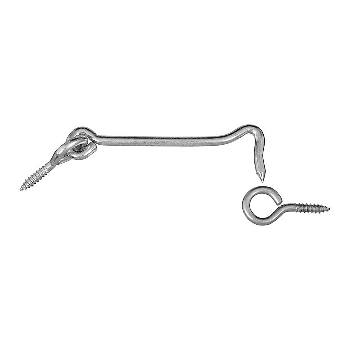 National Hardware N122-358 6 in. L Zinc-Plated Silver Steel Gate Hook w/Screw Eye 1/Pack