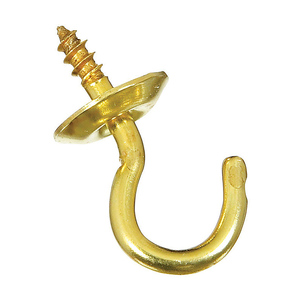 National Hardware N119-602 Gold Solid Brass 1/2 in. L Cup Hook 5 lb. 6/Pack