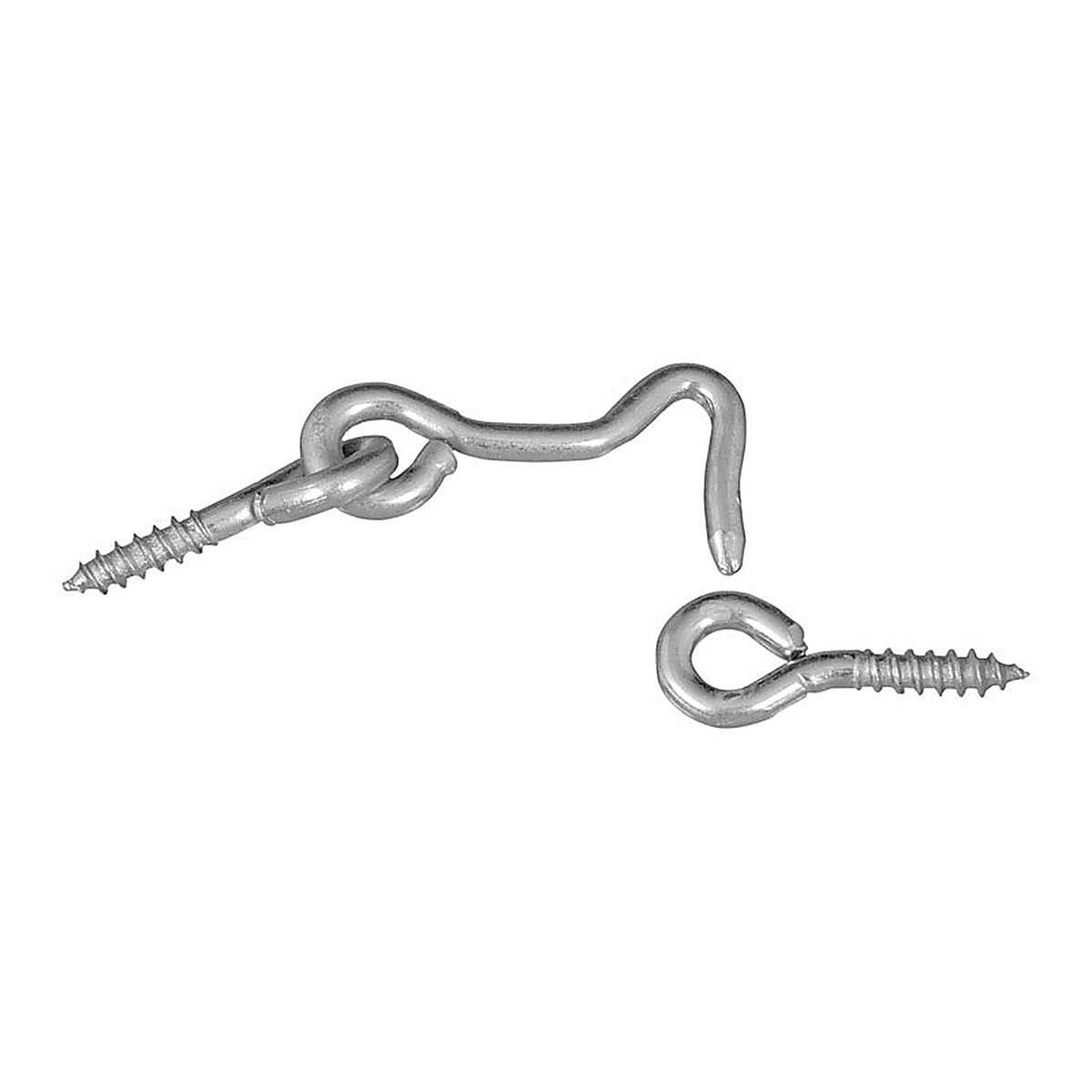 National Hardware N117-853 Zinc-Plated Silver Steel 1-1/2 in. L Hook and Eye 2/Pack