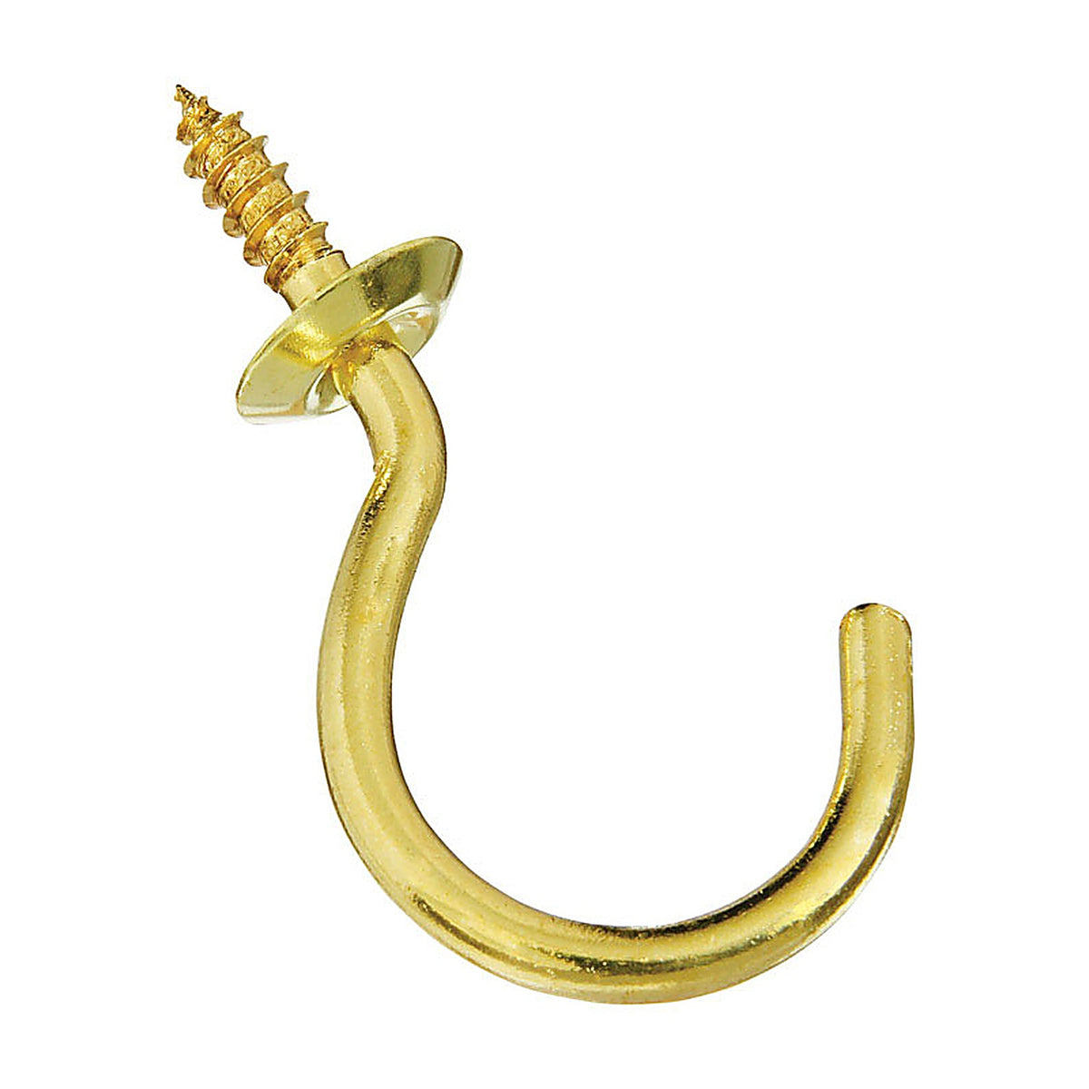 National Hardware N119-727 Gold Solid Brass 1-1/2 in. L Cup Hook 15 lb. 2/Pack