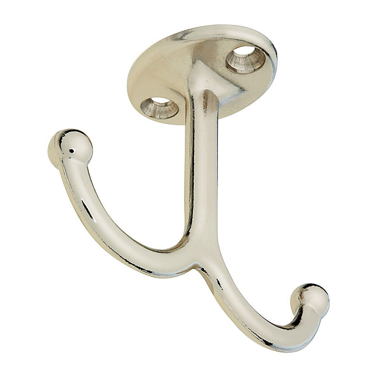 National Hardware N245-837 Nickel Silver Zinc Die-Cast Undershelf Coat Hook 35 lb. cap. 1 pk