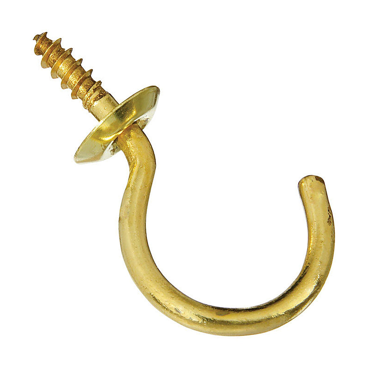 National Hardware N119-701 Gold Solid Brass 1-1/4 in. L Cup Hook 15 lb. 2/Pack