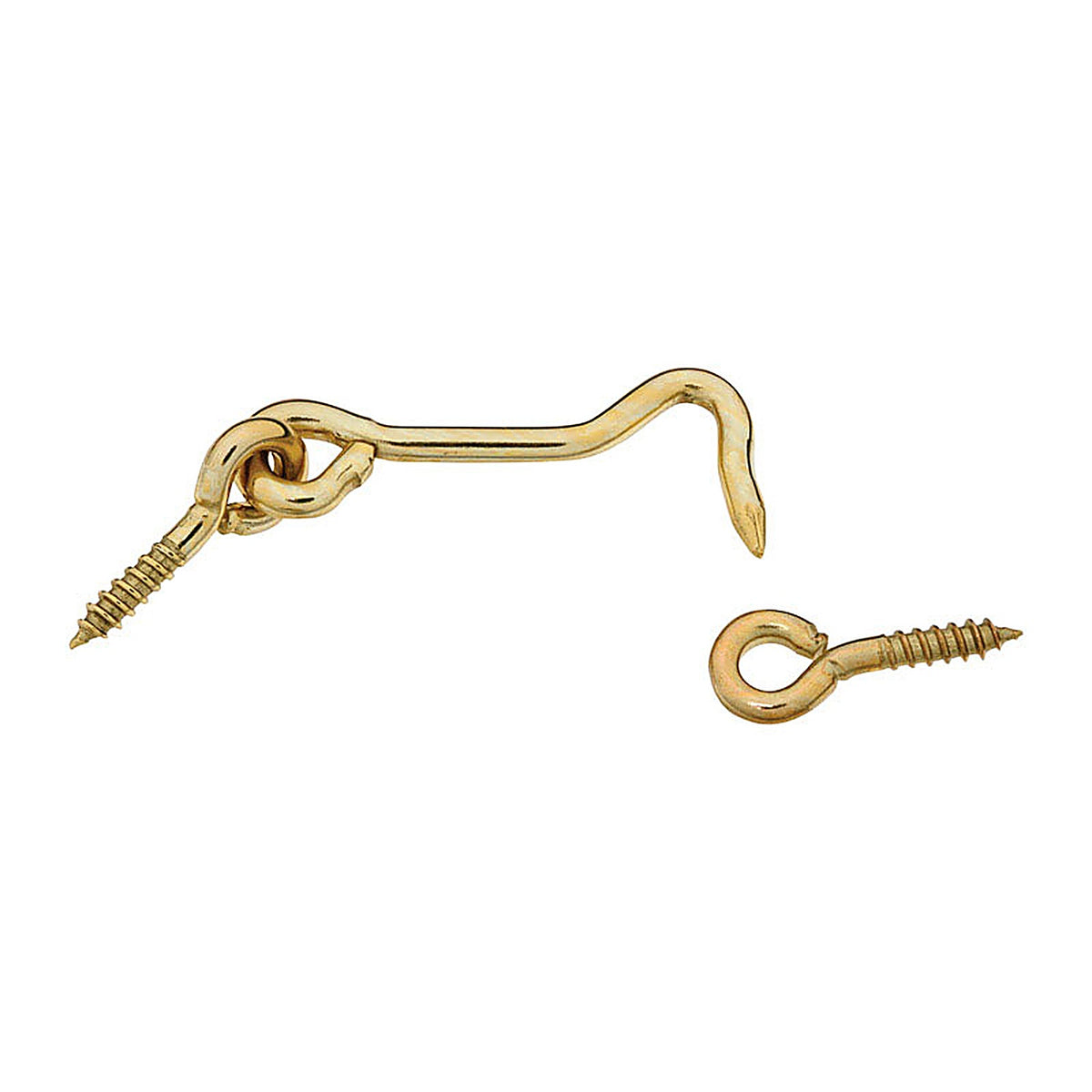 National Hardware - N118-117 - Gold Solid Brass 2 In. L Hook and Eye 1 Pack