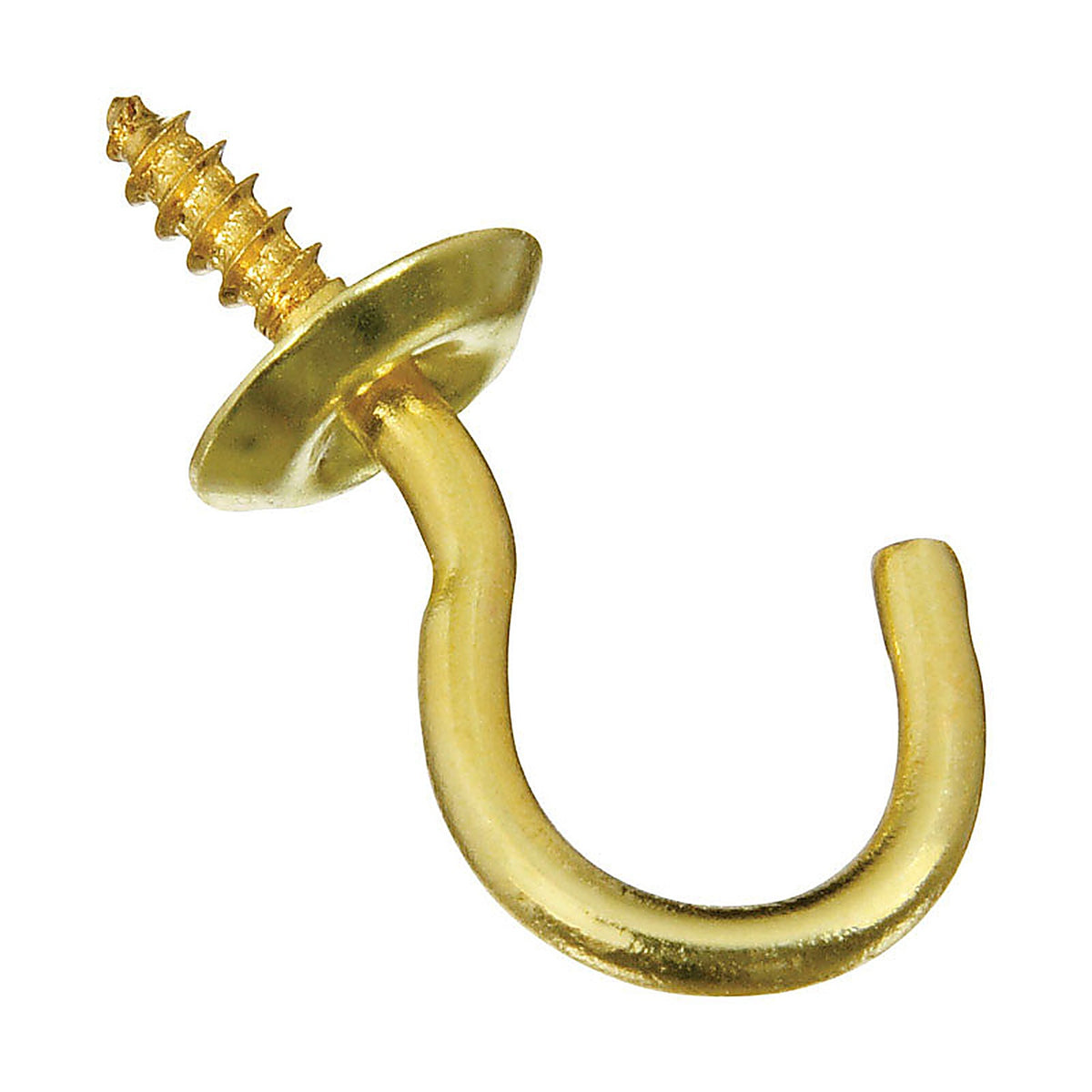 National Hardware N119-644 Gold Solid Brass 3/4 in. L Cup Hook 10 lb. 5/Pack