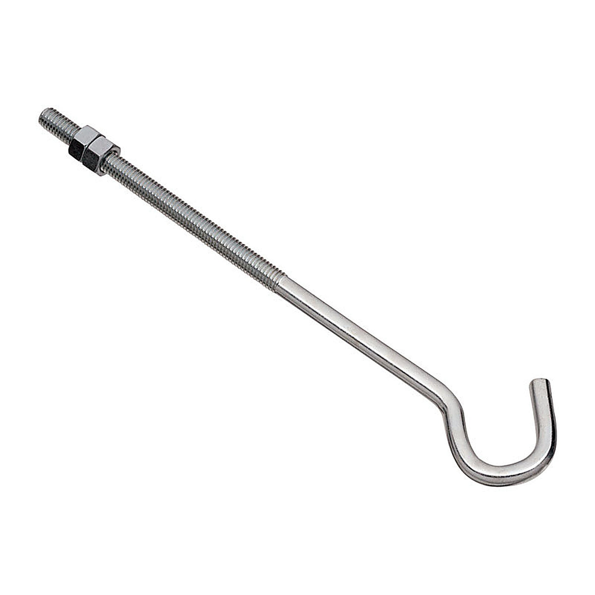 National Hardware N221-705 Zinc-Plated Silver Steel 10 in. L Hook Bolt 135 lb 1 pk
