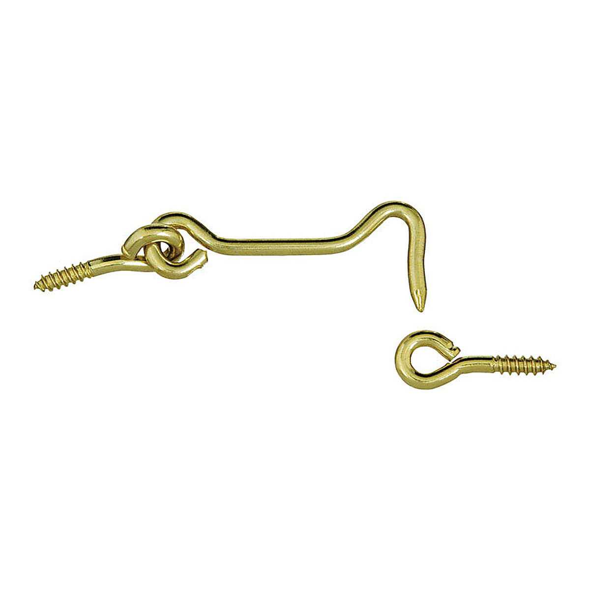 National Hardware N118-133 Gold Solid Brass 2-1/2 in. L Hook and Eye 1/Pack