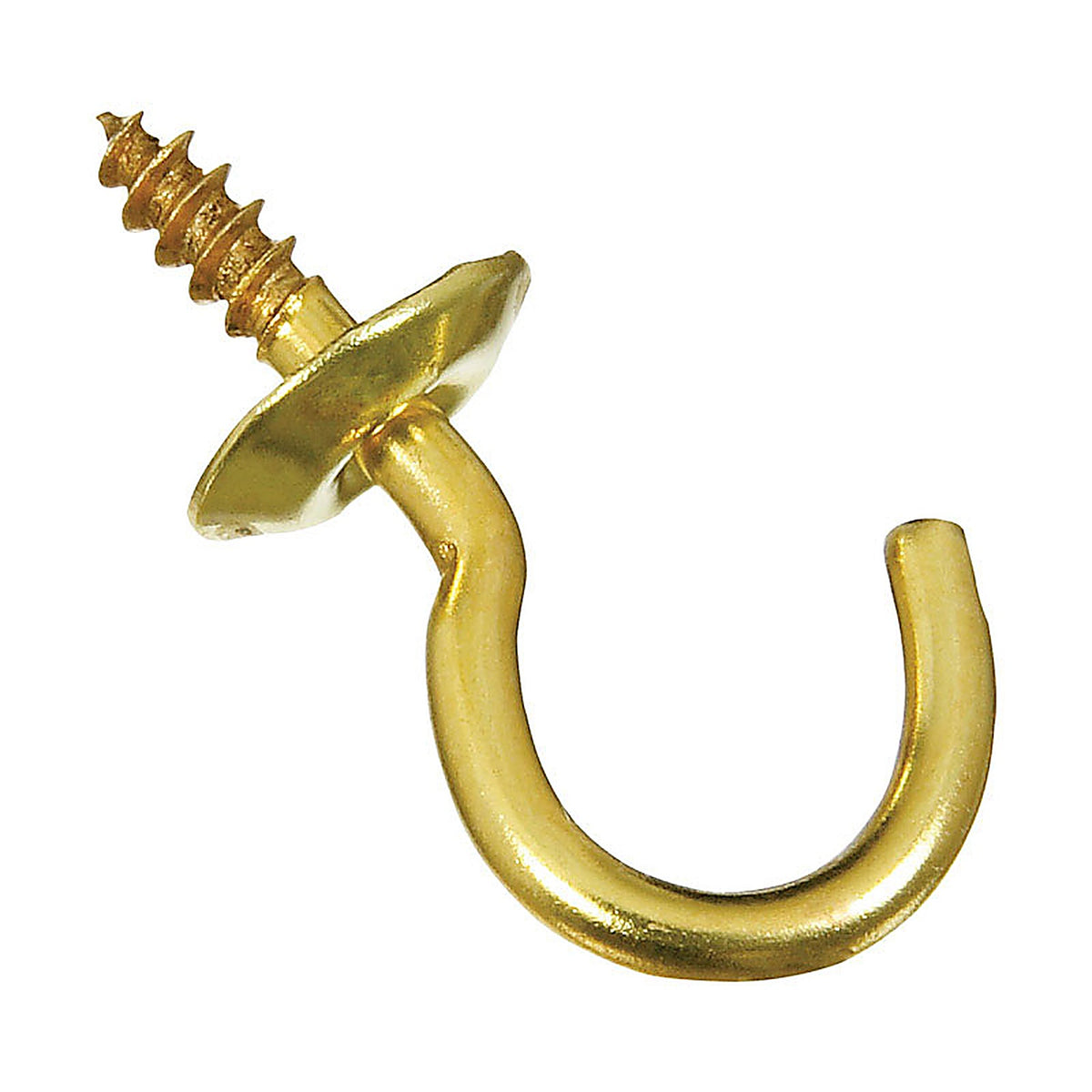 National Hardware N119-628 Gold Solid Brass 5/8 in. L Cup Hook 5 lb. 5/Pack