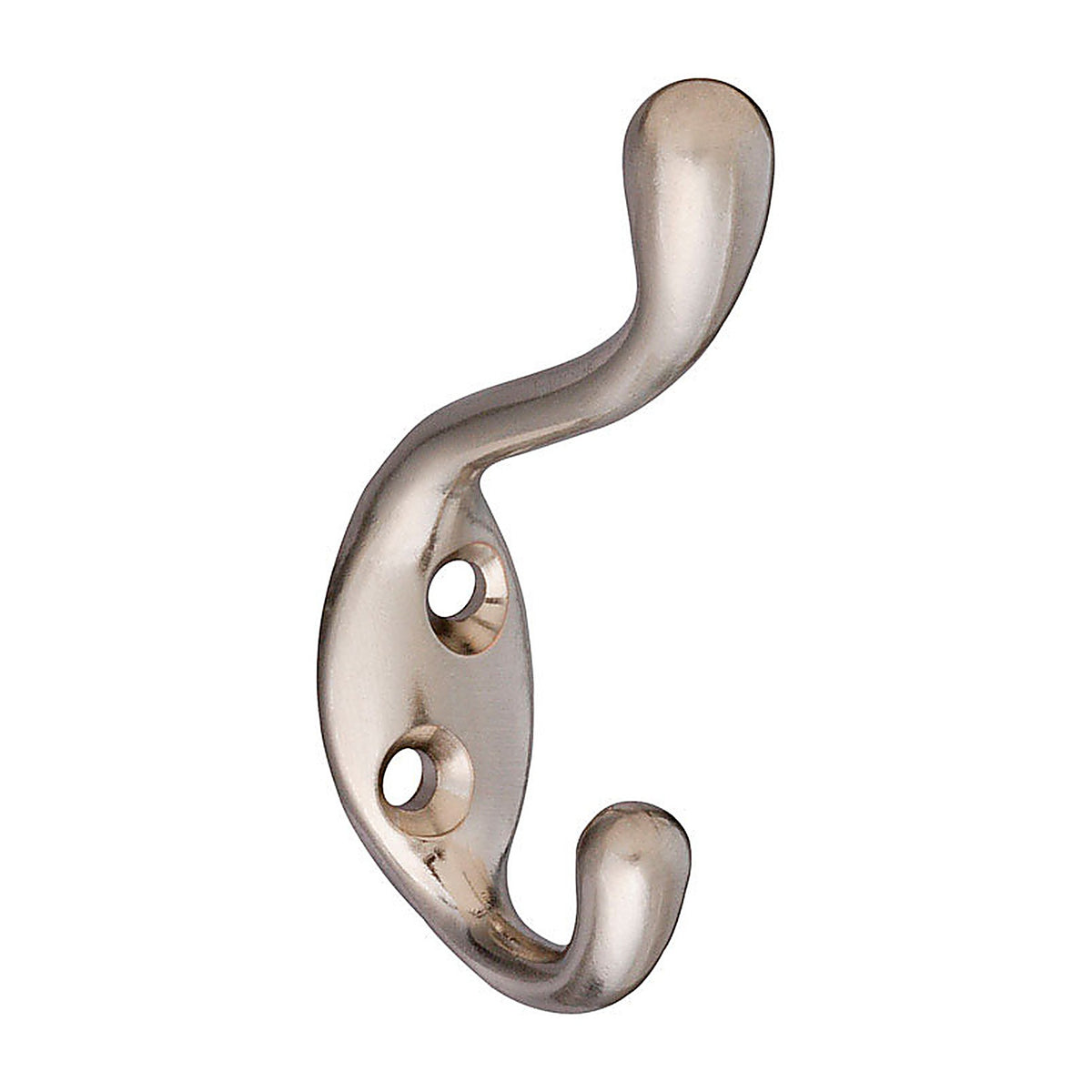 National Hardware N331-009 3.3 in. L Satin Nickel Silver Zinc Coat/Hat Hook 75 lb. capacity 1/Pack