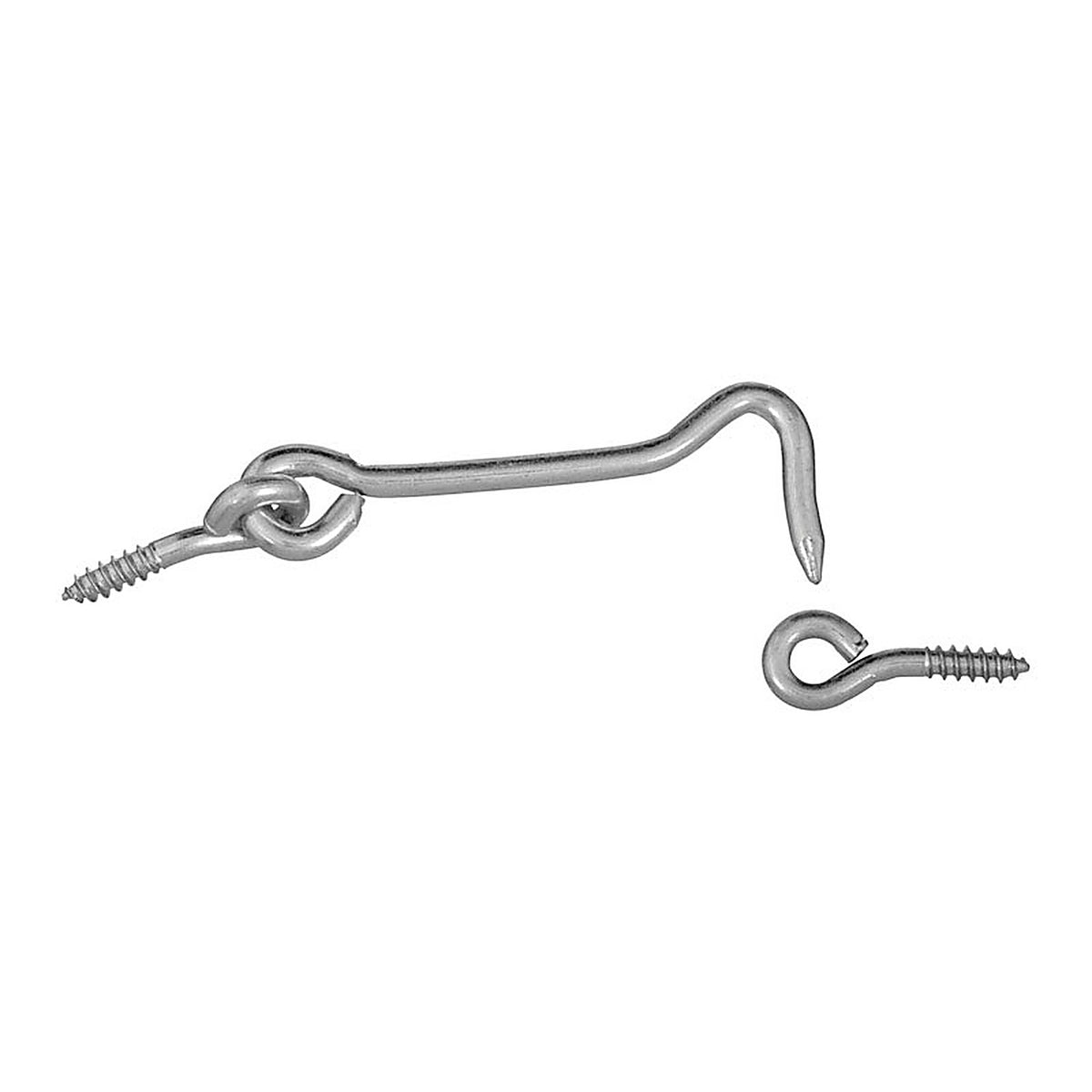 National Hardware N117-994 Zinc-Plated Silver Steel 3 in. L Hook and Eye 2/Pack