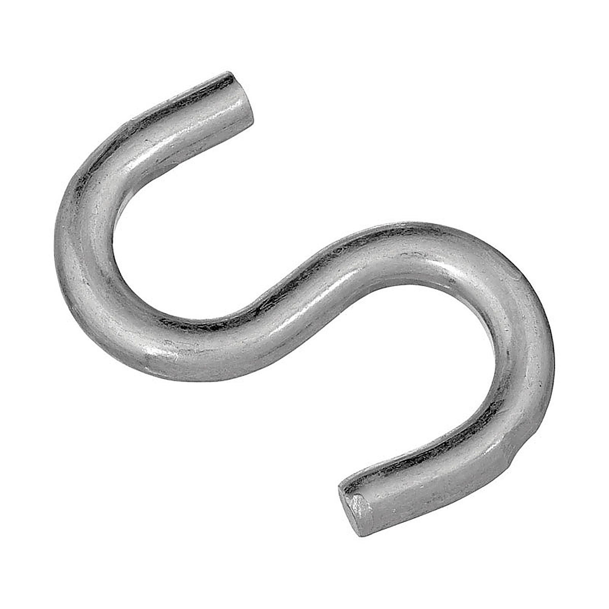 National Hardware N121-715 Small Zinc-Plated Silver Steel 2-1/2 in. L Open S-Hook 140 lb. 1/Pack
