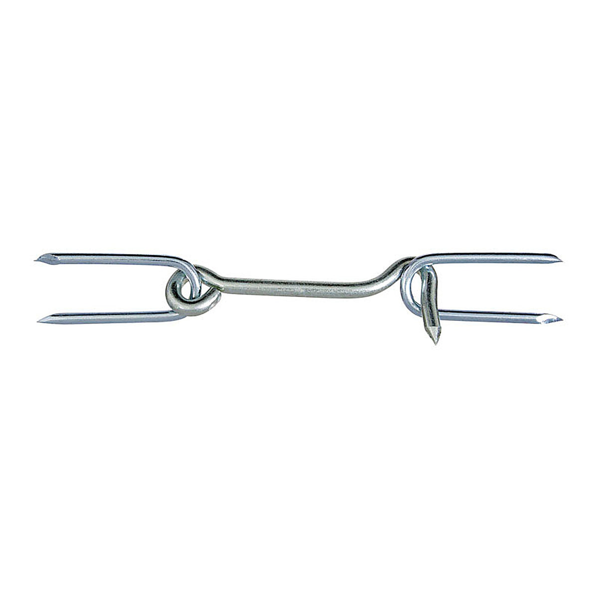 National Hardware N122-168 4 in. L Zinc-Plated Silver Steel Gate Hook w/Staples 1/Pack