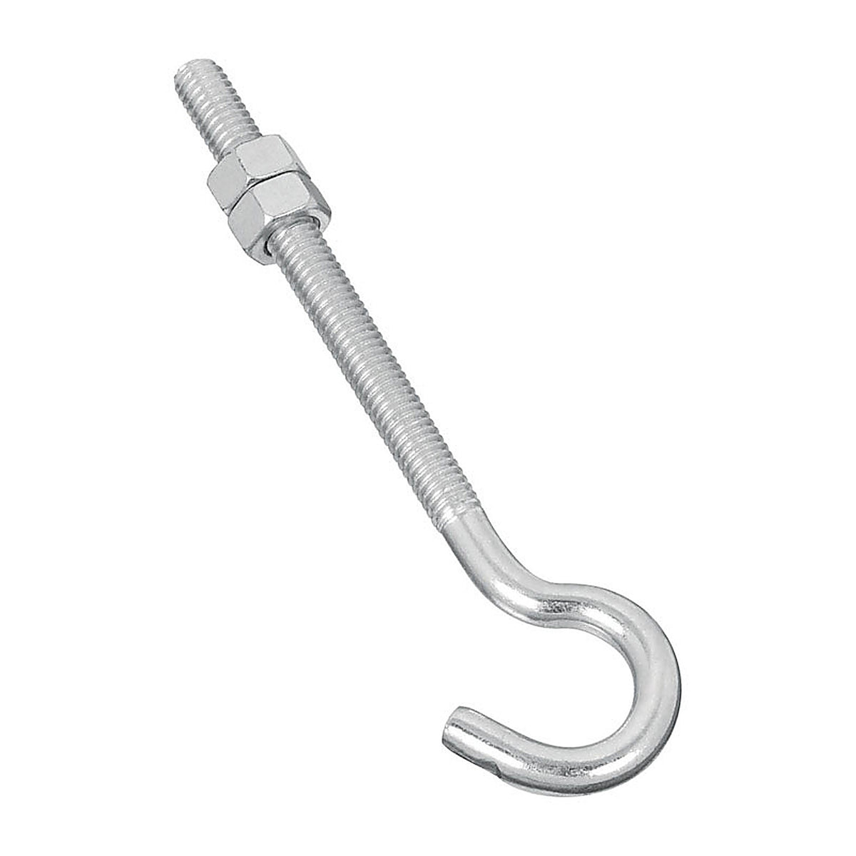 National Hardware N221-689 Zinc-Plated Silver Steel 5 in. L Hook Bolt 100 lb. 1/Pack