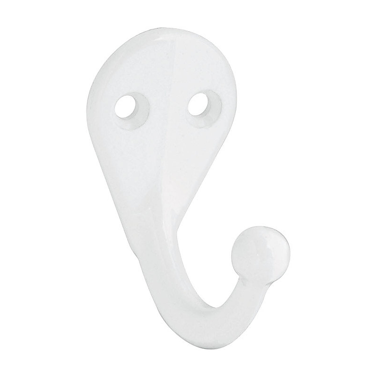 National Hardware N248-377 1.47 in. L White Zinc Clothes Hook 35 lb. capacity 1/Pack