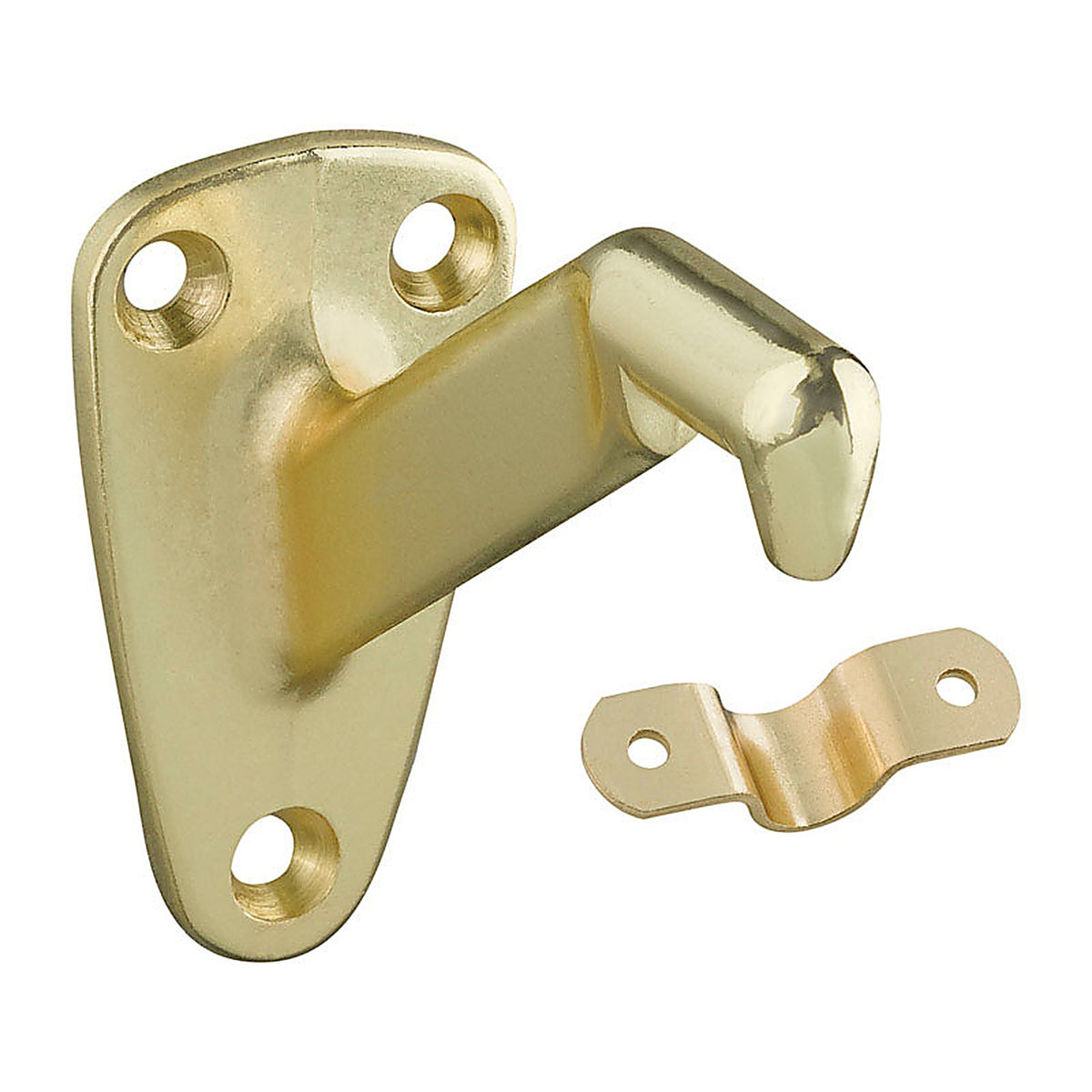 National Hardware N112-888 Gold Zinc Die Cast w/Steel Strap Handrail Bracket 3.31 in. L 250 lb.