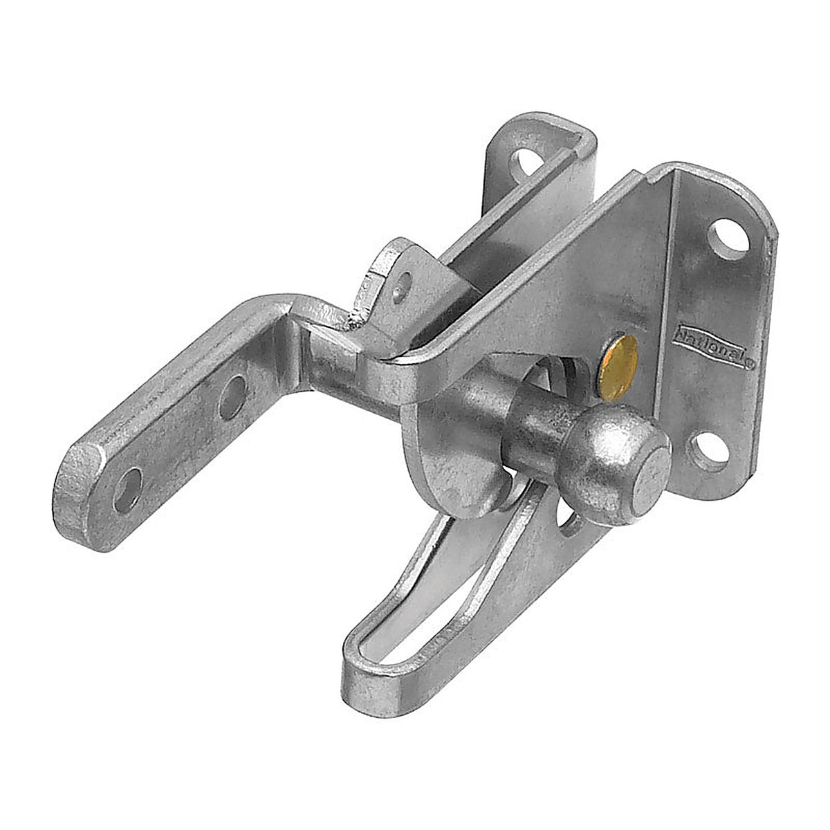 National Hardware N101-352 Zinc-Plated Silver Steel Automatic Gate Latch