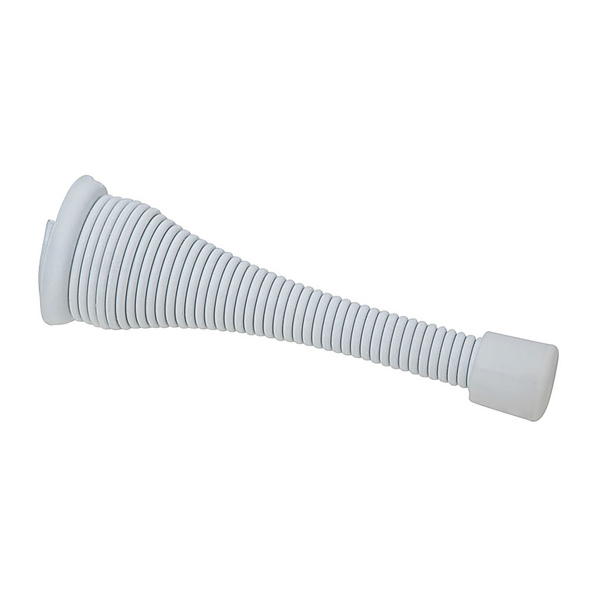 National Hardware N265-256 Steel w/Rubber Tip White Spring Door Stop Mounts to wall