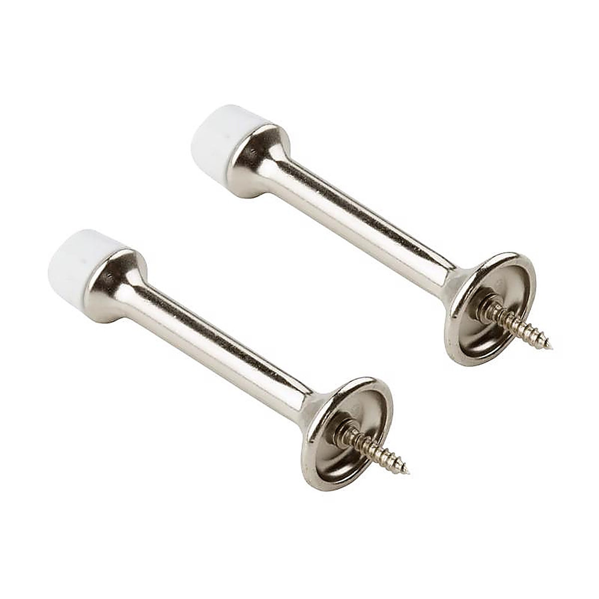 National Hardware N325-464 3.5 in. L Zinc Satin Nickel Silver Rigid Door Stop Mounts to wall
