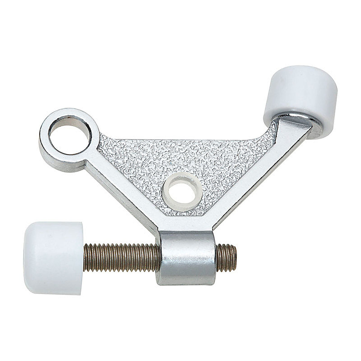 National Hardware - N274-084 - Zinc w/Rubber Tip Satin Chrome Hinge Pin Door Stop Mounts to Door Hinge .5 In.