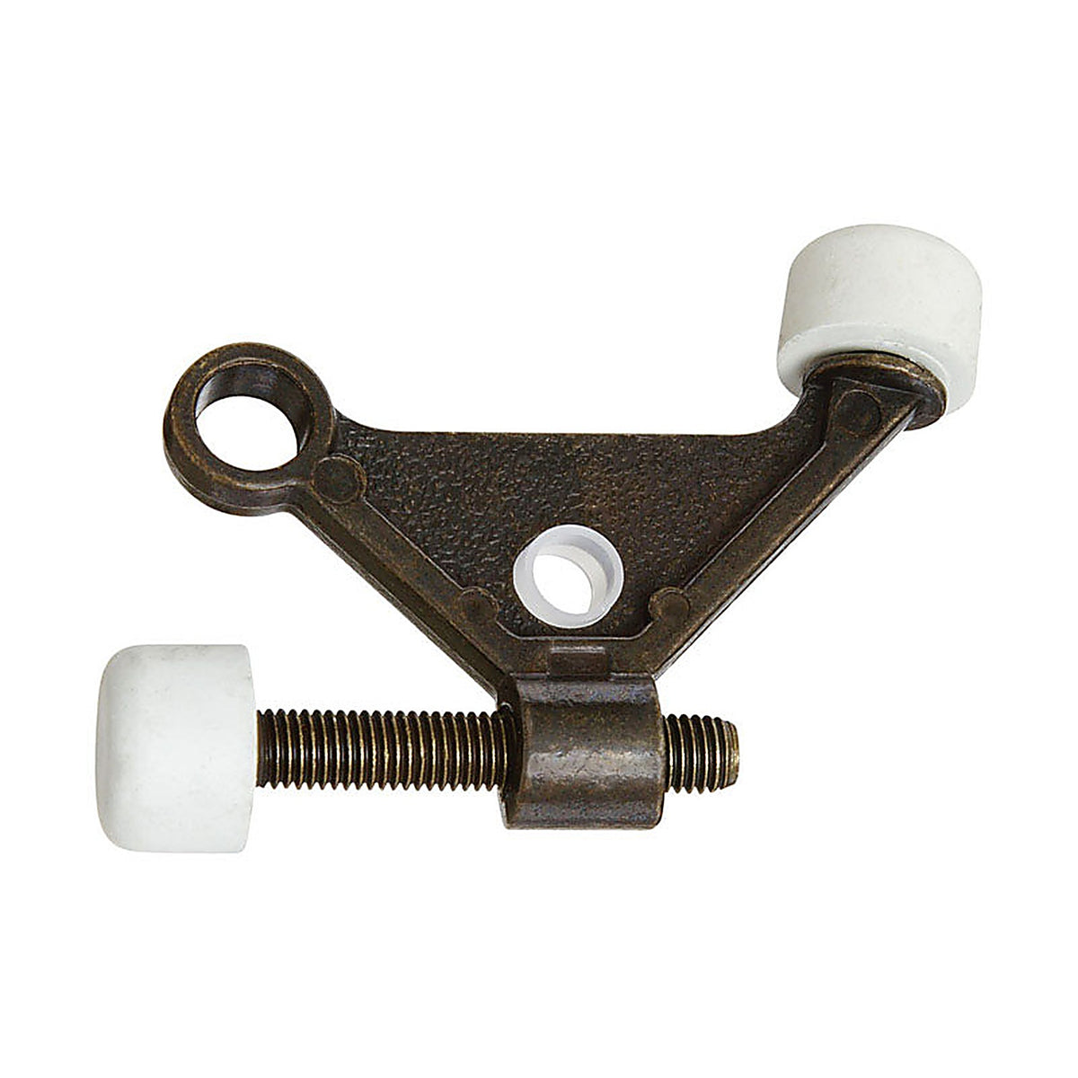 National Hardware N159-046 Zinc w/Rubber Tip Antique Brass Bronze Hinge Pin Door Stop Mounts to door