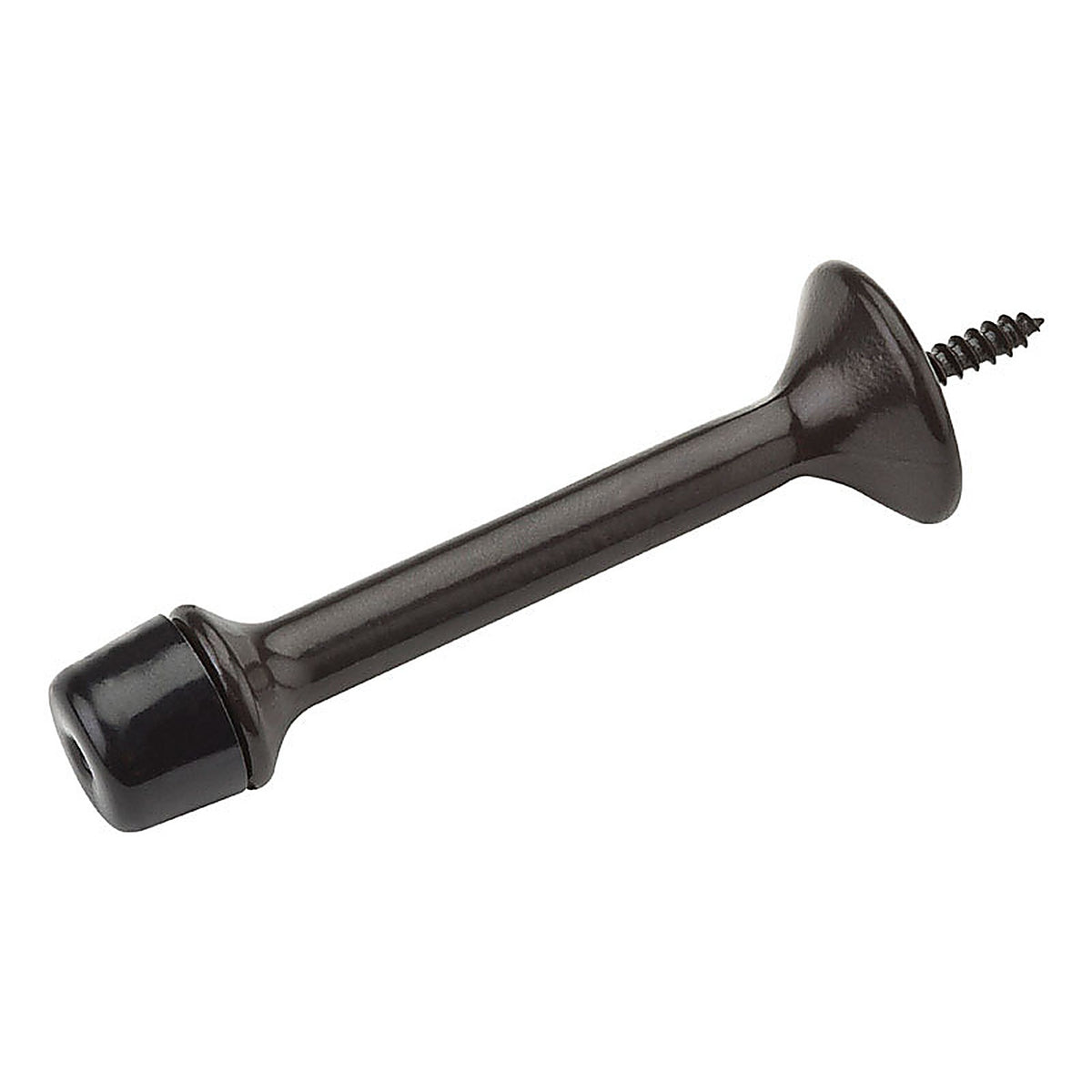 National Hardware N327-031 3.5 in. L Zinc Oil Rubbed Bronze Brown Rigid Door Stop Mounts to wall